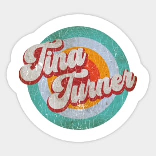 Color Circle With Name-Tina Turner Sticker